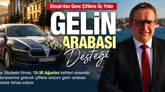 Elmalı'dan genç çiftlere üç yıldır gelin arabası desteği...