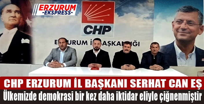 Can Eş, ülkemizde demokrasi bir kez daha iktidar eliyle çiğnenmiştir.
