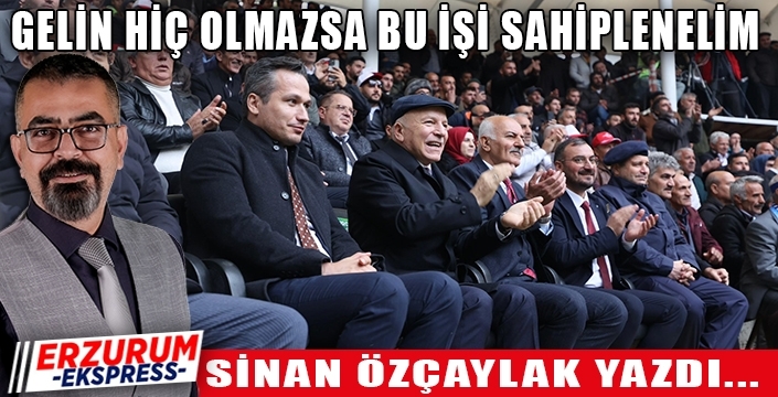 Gelin hiçolmazsa bu işi sahiplenelim