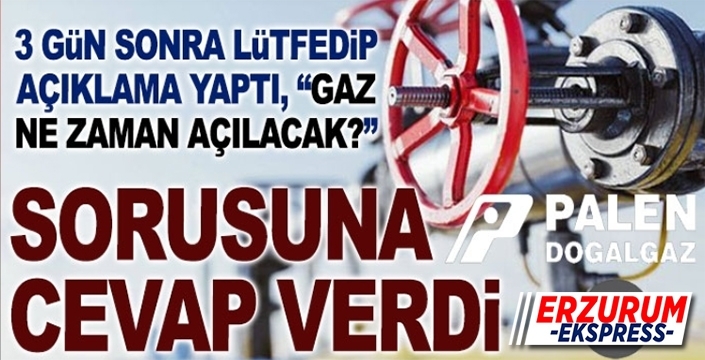 Palen 3 gün sonra lütfetti, gazın ne zaman verileceğini açıkladı!