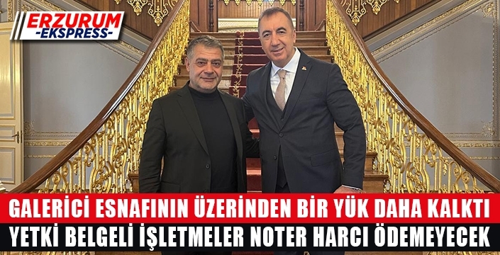 Galerici esnafının üzerinden bir yük daha kalktı