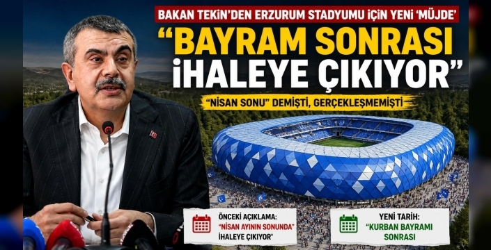 "Nisan sonu" müjdesi tutmayan Bakan Tekin stadyum için yeni tarih verdi!
