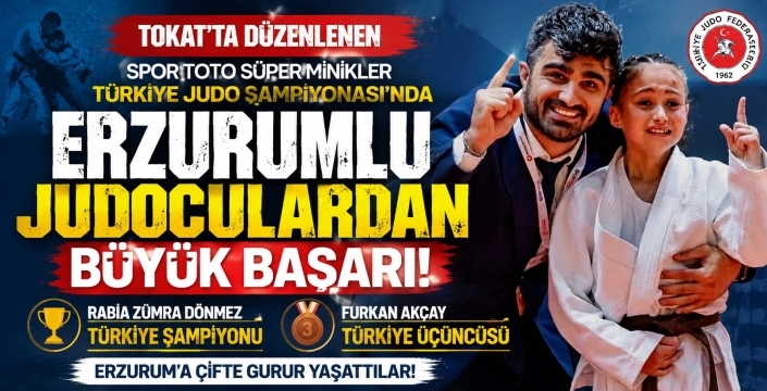 Erzurumlu judocular Türkiye Şampiyonasına damga vurdu...