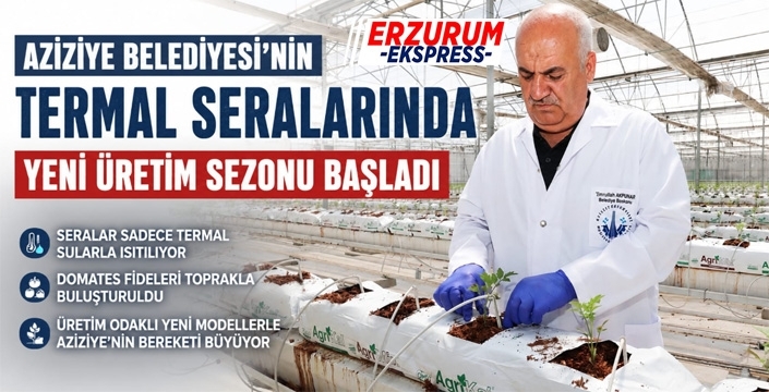 Aziziye Belediyesi’nin Termal Seralarında Yeni Üretim Sezonu Başladı