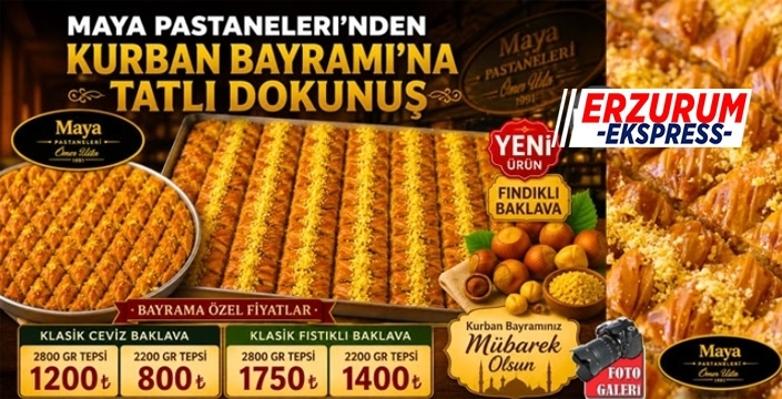 Bayram tatlıları Maya Pastanesi'nden...