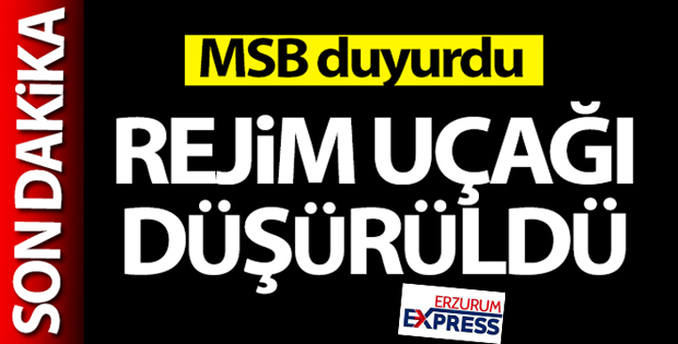 MSB duyurdu: 'Rejime ait bir L-39 savaş uçağı düşürüldü'