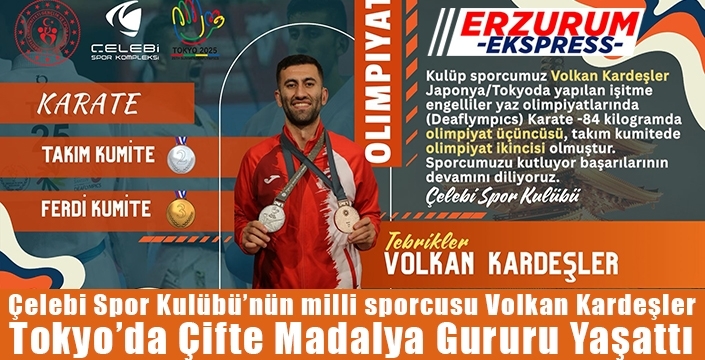 Volkan Kardeşler’den Tokyo’da Çifte Madalya Gururu